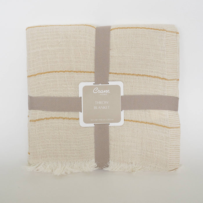 Marigold Stripe Throw Blanket