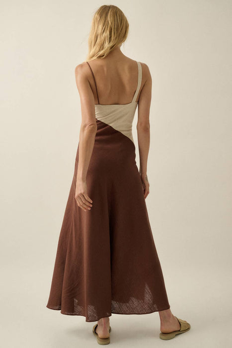Lucia Linen-Blend Maxi Dress
