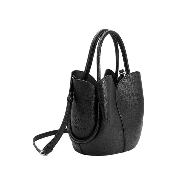 Black Tulip Handle Bag