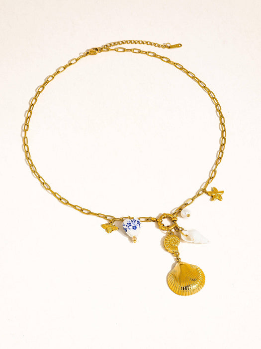 Costa Ceramic Charm Necklace