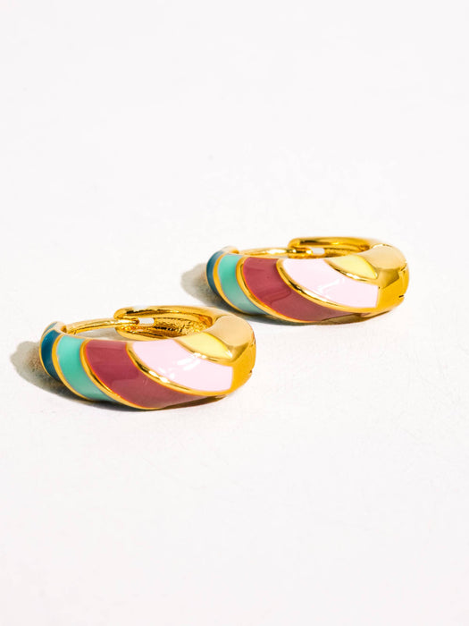 Striped Hoop Earring