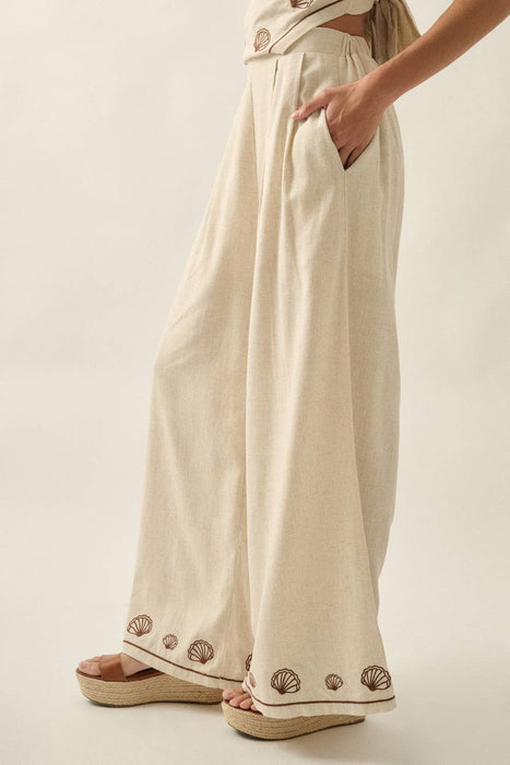 Shelley Pleated Linen Pants