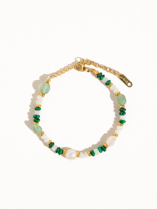 Bohemian Stone and Bead Bracelet