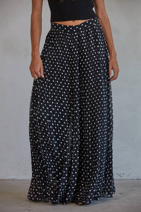 Pois Pleated Chiffon Pant’s