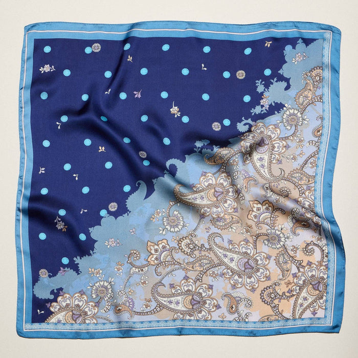 Vintage Paisley Polka Dot Square Scarf