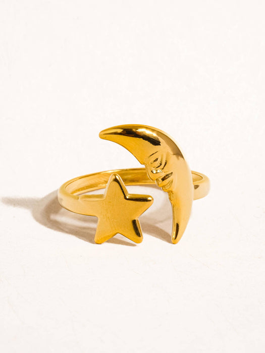 Star & Moon Ring