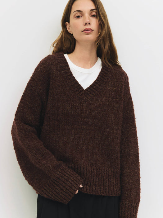 Oversized Boucle Knit Sweater