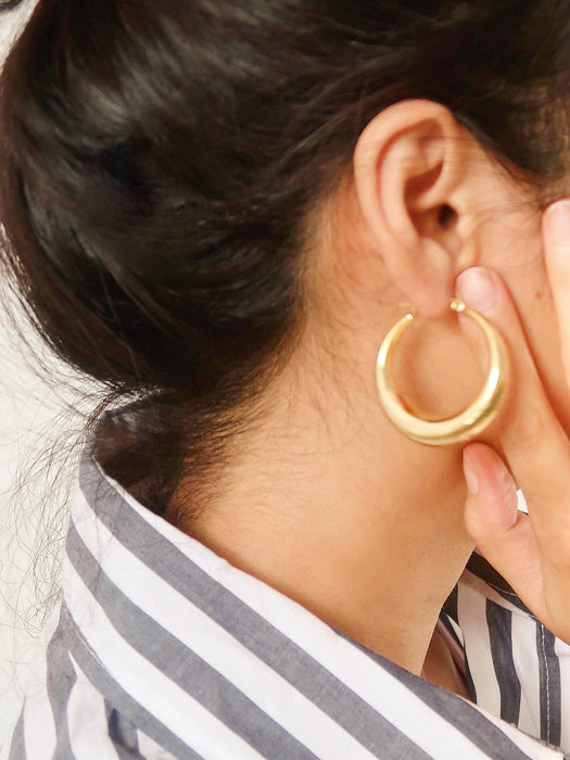Crescent Hoop Earring