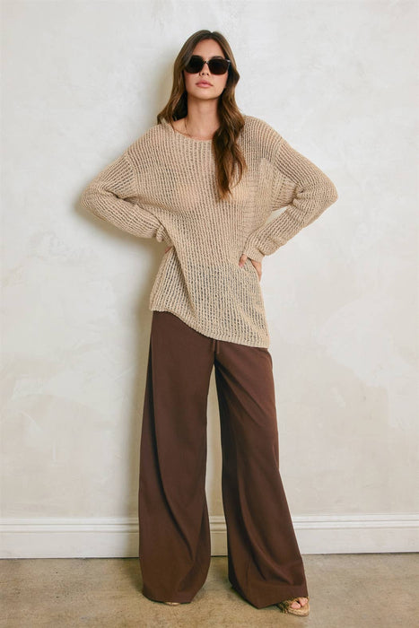 Open Knitted Sweater