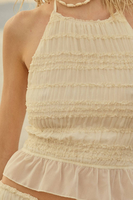 Shay Open Back Ruffle Top