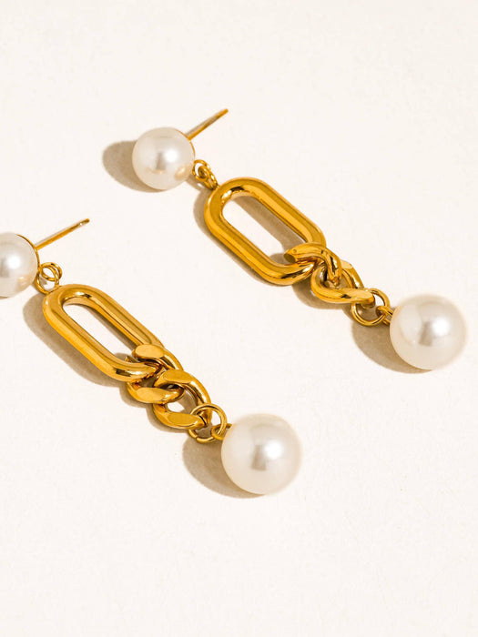 Chaîne et Perle Earring
