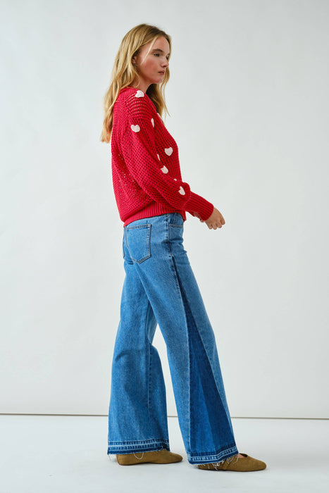 Panel Flare Jeans