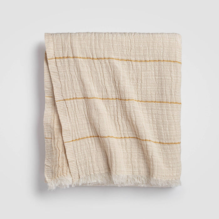 Marigold Stripe Throw Blanket