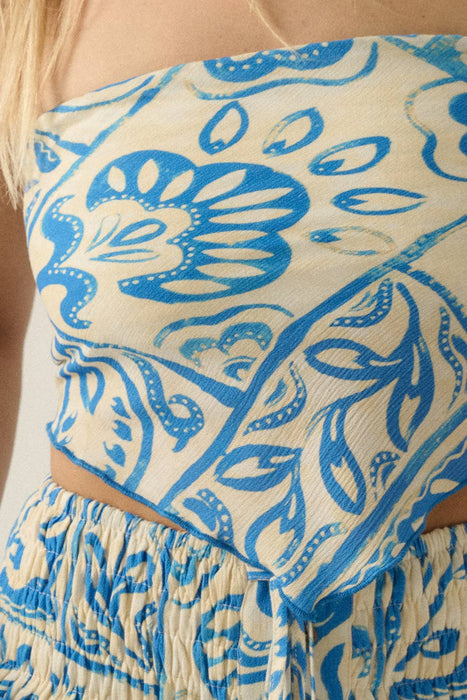 Elena Handkerchief Crop Top