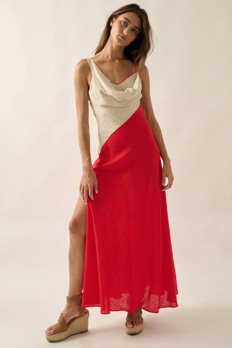 Lucia Linen-Blend Maxi Dress