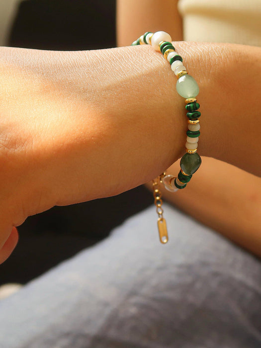 Bohemian Stone and Bead Bracelet