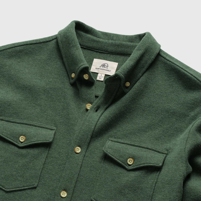 Rex Rib Knit Shirt - Green Heather