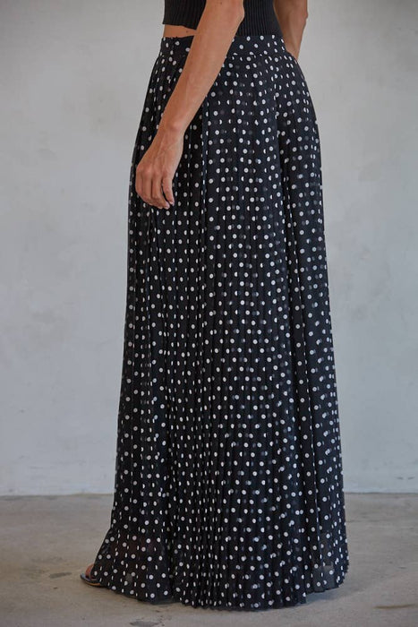 Pois Pleated Chiffon Pant’s