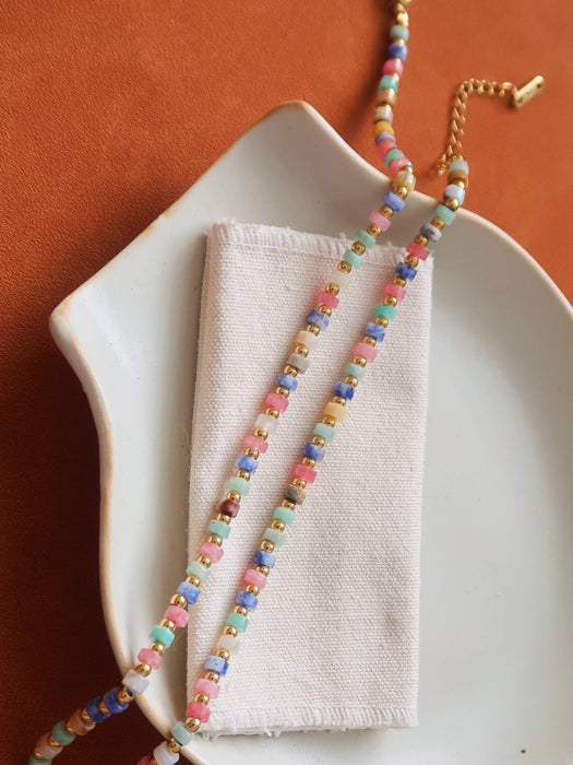 Pastel Beaded Necklace
