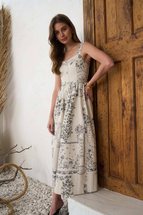 Provence Toile Midi Dress