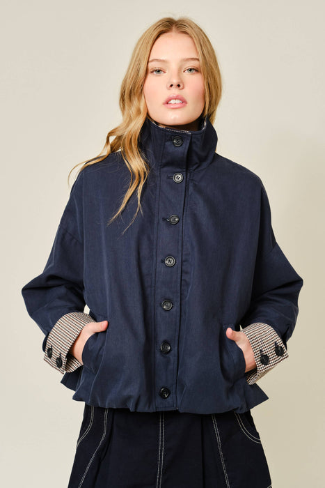 Gingham Cuff Coat