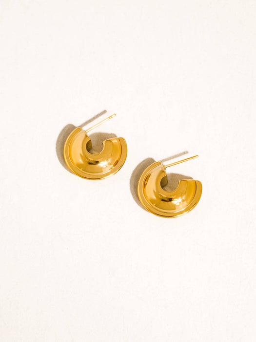 Dome Hoop Earrings