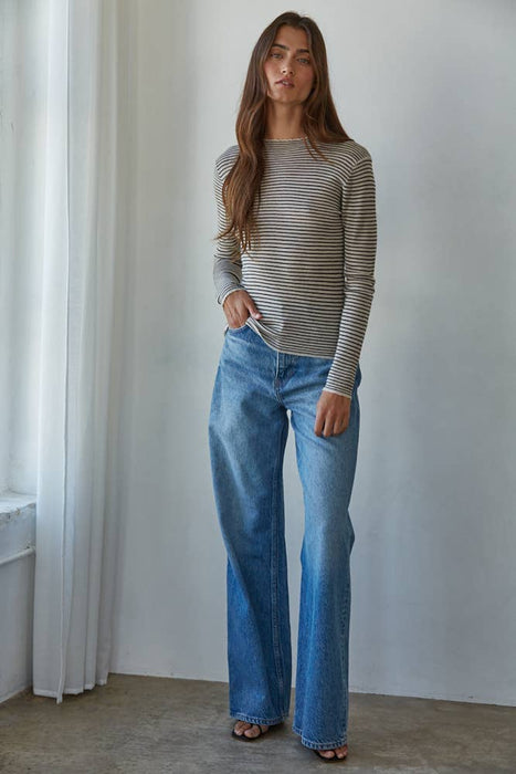 Hailee Striped Knit Top