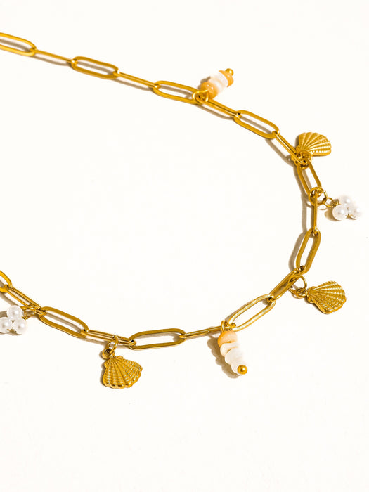 June Seashells Charm Necklace
