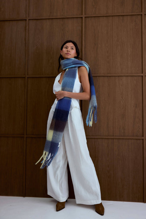 The Reykjavik Scarf - 100% Recycled - Blue Yellow