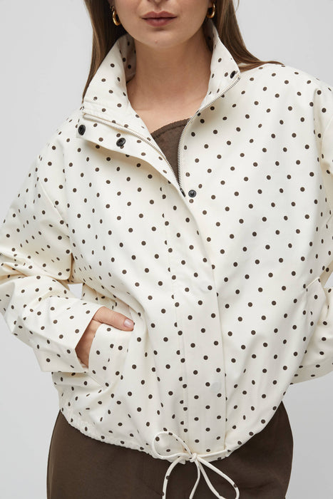Ileanna Polka Dot Bomber Jacket