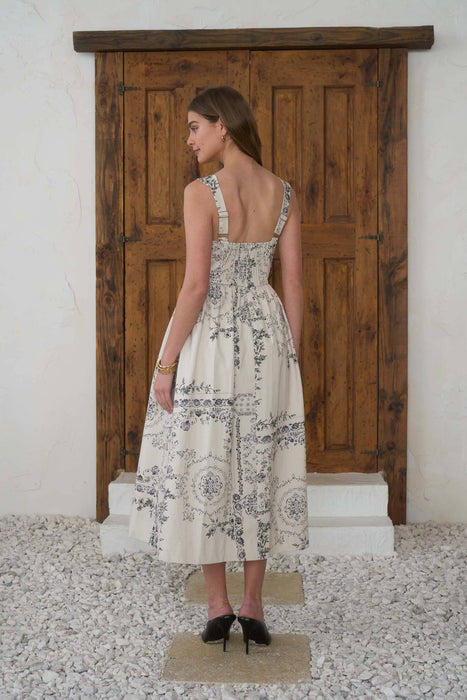 Provence Toile Midi Dress