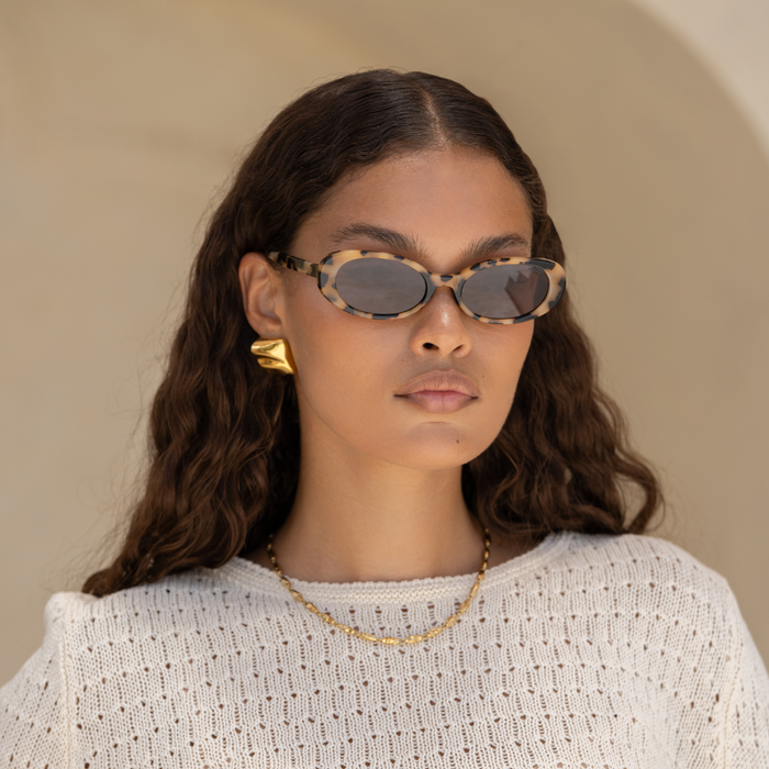 Mimi Acetate Oval Sunglasses