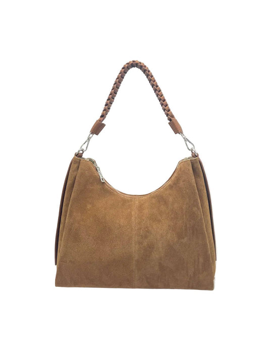 Braided Suede Shoulder Bag