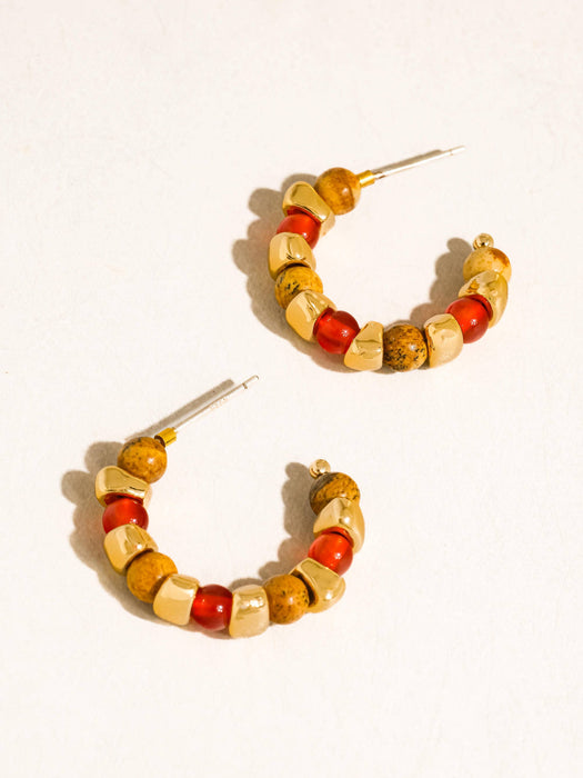 Beaded Hoop Earrings