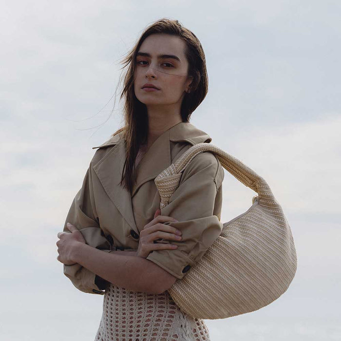 Cher Raffia Shoulder Bag