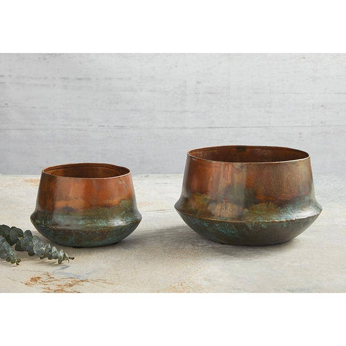 Oxidized Copper Planter