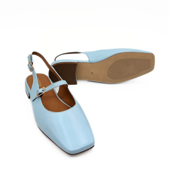 Athena Slingback Square Toe Mary Jane Flats