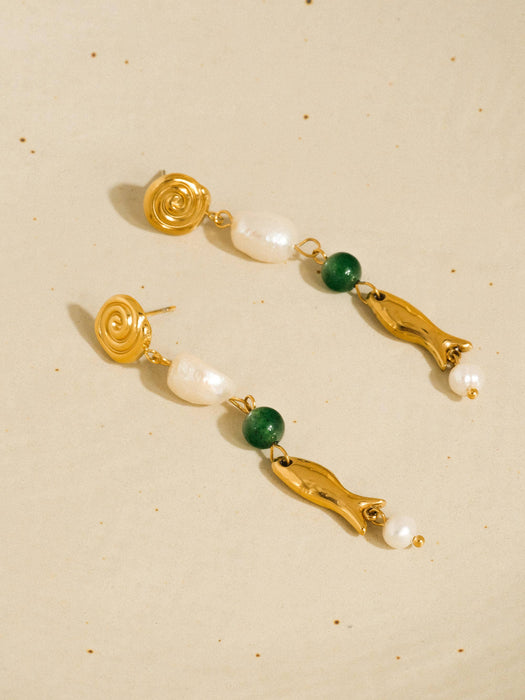 Palermo Freshwater Pearl Fish Earrings