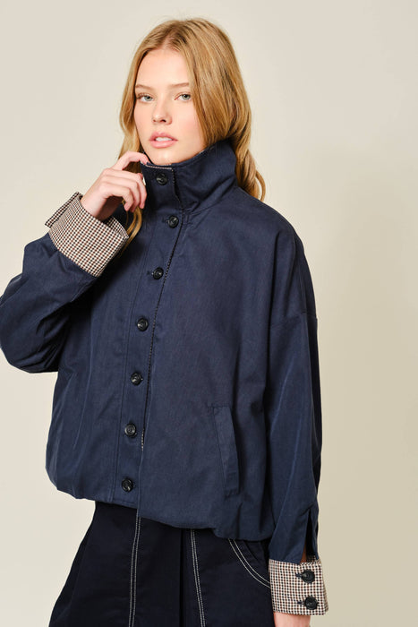 Gingham Cuff Coat