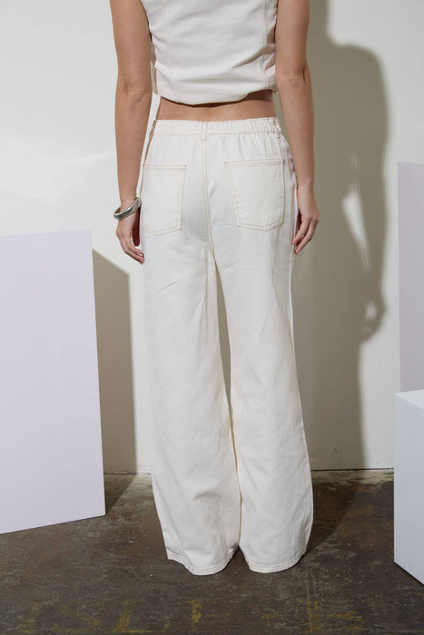 Ecru Denim Pants