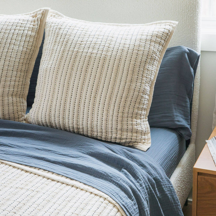 Martha Stitched Euro Sham Set