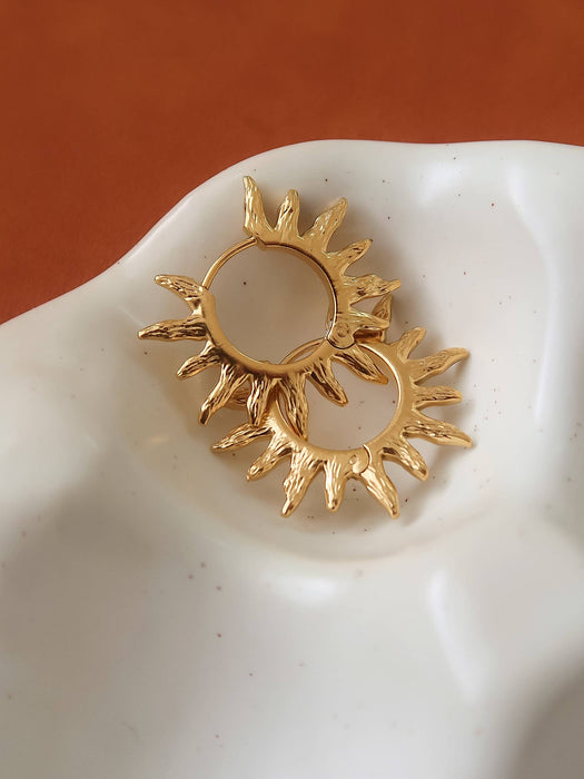 Sab Sunburst Hoop Earrings