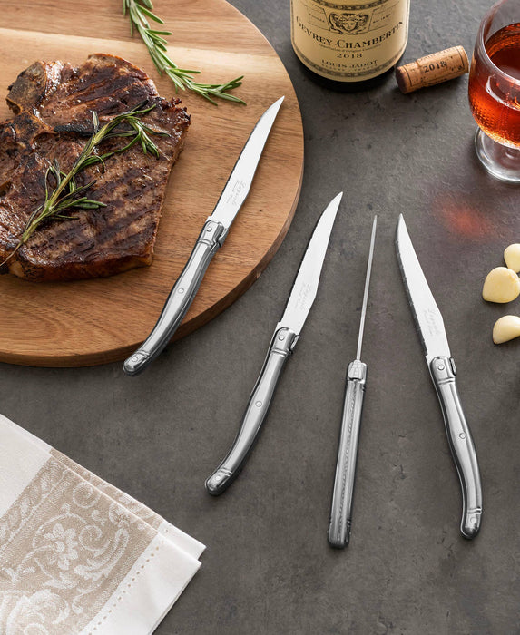 Laguiole Connoisseur 4-Piece Stainless-Steel Steak Knife Set
