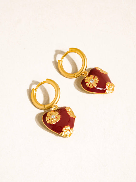 Vintage Heart Earrings