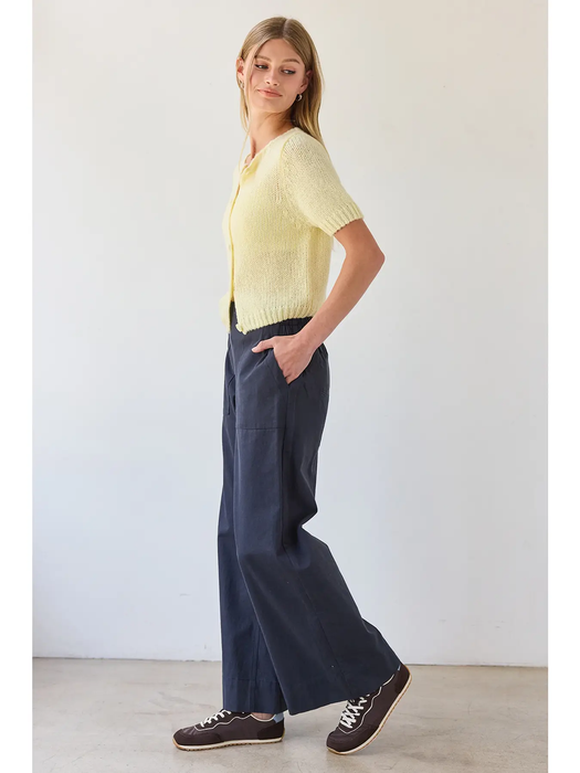 Navy Cotton Trouser