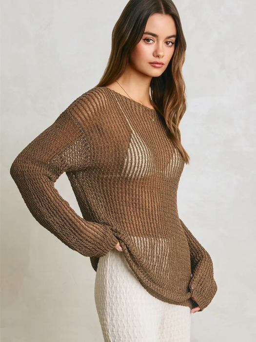 Open Knitted Sweater