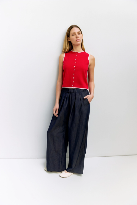 Jocelyn Wide Leg Pants Navy