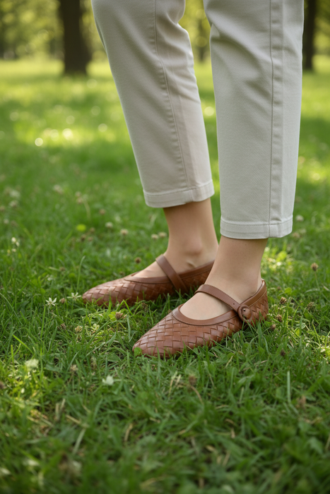 Rena Woven Mary Jane Flat
