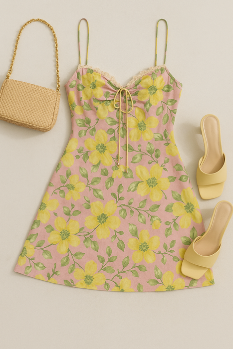 Soft Floral Mini Dress