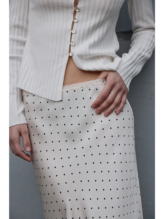 Pois Tu Silk Skirt